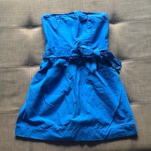 Abercrombie & Fitch blue strapless tube dress